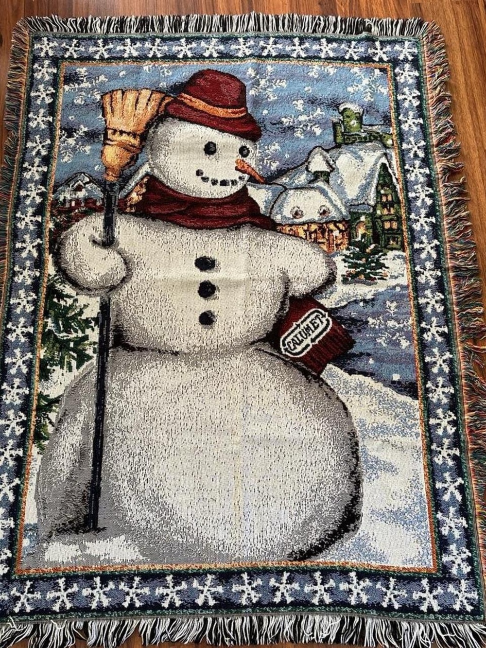 Christmas blanket snowman